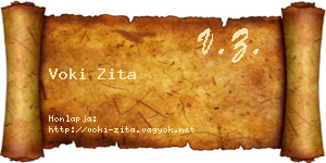 Voki Zita névjegykártya